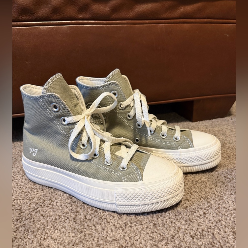 Converse High-Top Canvas Sneakers with White Soles